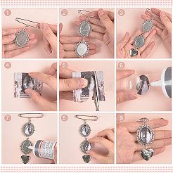DIY Blanko-Kuppel-Brosche aus Legierung&nbsp;DIY-UN0006-25