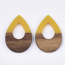 Pendentifs en bois de résine et de noyer&nbsp;LS-X-RESI-S358-94D