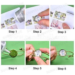 12 bracciale rigido in ottone con 2 stili&nbsp;DIY-SC0016-98