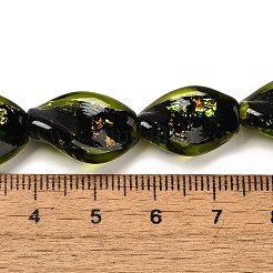 Handgefertigte Stränge aus dichroitischen Folienglasperlen&nbsp;DICH-U001-08B