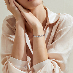 1 bracciale a maglie con colonna per diffusore di profumo in acciaio inossidabile 304&nbsp;BJEW-FG0001-08C