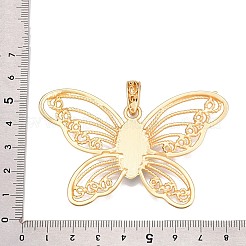 Pendentifs en résine turquoise imitation pavé en alliage de placage pour support papillon&nbsp;FIND-N005-47G