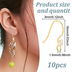 10 paio di ganci per orecchini in argento sterling con zirconi cubici trasparenti&nbsp;FIND-GO0002-58