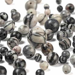 340 pz 4 perline di pietra di seta nera naturale/netstone&nbsp;G-LS0001-38
