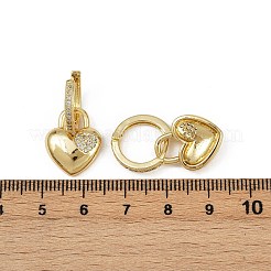 Messing Micro Pave klare Zirkonia Creolen&nbsp;EJEW-S275-01G