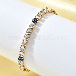 Bracelets à maillons et breloques en laiton émaillé&nbsp;BJEW-Z094-02G-03A