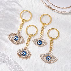 4 portachiavi in lega di ferro con strass&nbsp;KEYC-JKC01174
