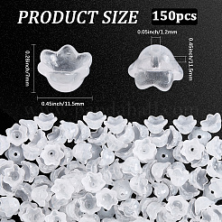 150 pz di tappi di perline di vetro trasparenti verniciati a spruzzo&nbsp;GLAA-SC0002-76