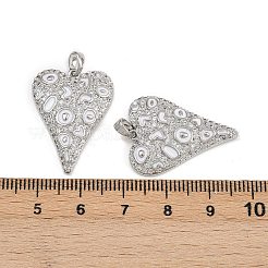 Pendenti in zirconi cubici trasparenti in micro pavè di ottone&nbsp;ENAM-K078-01P