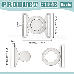 6 set di fibbie a sgancio laterale in lega di zinco&nbsp;FIND-BC0019-63P