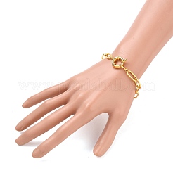 Messing Büroklammer Kette Armbänder&nbsp;BJEW-JB05630