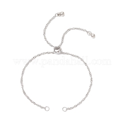2 pièce de fabrication de bracelet coulissant en acier inoxydable 304 de 2 couleurs&nbsp;AJEW-JB01344