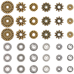 240 stücke 12 stile legierung abstandshalterperlen&nbsp;TIBEB-SC0001-45