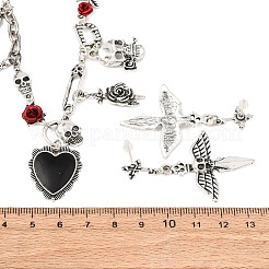 Halloween tibetischen Stil Legierung Anhänger Halsketten & baumeln Ohrstecker-Sets&nbsp;SJEW-P006-01AS
