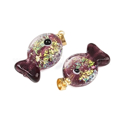 Handgefertigte dichroitische Folien-Bunte Malerei-Anhänger&nbsp;X1-DICH-G001-01G-10