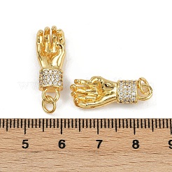 Pendentifs avec zircon cubiques à micro-pavés en laiton&nbsp;KK-C093-01C-G