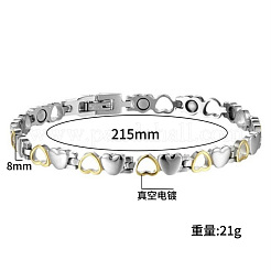 304 Edelstahl-Herzgliederkettenarmbänder für Damen&nbsp;FS-WG8F258-01