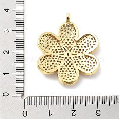 Pendenti in zirconi cubici trasparenti in micro pavè di ottone&nbsp;KK-L228-47G