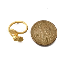 Anello da dito in acciaio inossidabile 304 a forma di goccia testurizzata per donna&nbsp;RJEW-L126-16B-G
