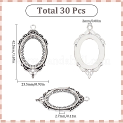 30 Stück Legierungs-Anhänger-Cabochon-Fassungen&nbsp;FIND-SC0009-22