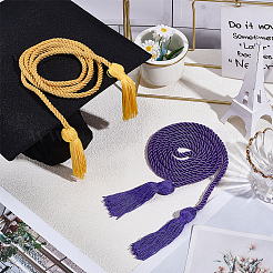 2 pieza de colgante de borla de graduación de bicolor de poliéster para birrete de doctorado&nbsp;FIND-CP0003-38C