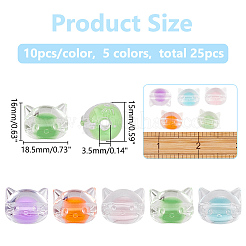 5 Beutel transparente Acrylperlen in 5 Farben&nbsp;MACR-WR0001-02