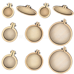 10 Stück Stickrahmen aus Holz in 5 Ausführungen&nbsp;DIY-CP0012-43B