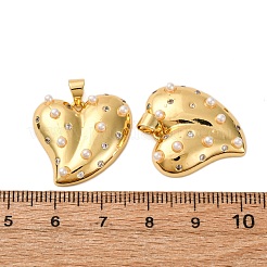 Pendentifs avec zircon cubiques à micro-pavés en laiton&nbsp;KK-D390-02G