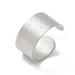 Anelli aperti in acciaio inox 304 testurizzato&nbsp;RJEW-D357-03P