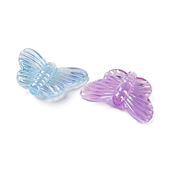 Placage uv lumineux perles acryliques irisées arc-en-ciel&nbsp;OACR-O008-11