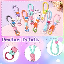 8 stücke 8 arten bunte herz-förmigen polyester knoten anhänger dekorationen&nbsp;ST-CJ0028-14