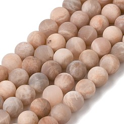 Natürliche sunstone Perlen Stränge&nbsp;G-J372-05-4mm-A