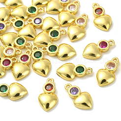 30pcs pendentifs en laiton micro pavé de zircone cubique&nbsp;ZIRC-CJ0001-19