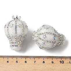 Perles de strass acryliques en forme de montgolfière en forme de couronne&nbsp;OACR-S048-03D