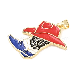 Laiton avec pendentifs en émail&nbsp;KK-Z145-03G