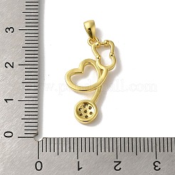 Micro ottone spianare cubic zirconia ciondolo&nbsp;KK-H487-13G