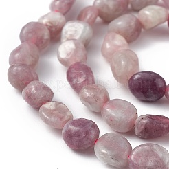 Fili di perle di tormalina fiore di prugna naturale&nbsp;G-B039-01A