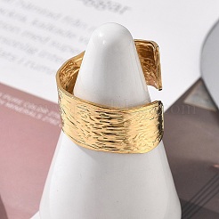 Bague ouverte en acier inoxydable 304 pour femme&nbsp;RJEW-M049-01G-03