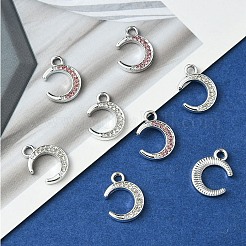 20 Stück 5 Stile Platin-Legierung Kristall-Strass-Anhänger&nbsp;ALRI-YW0001-22