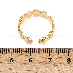 Verstellbare Manschettenringe aus Messing für Damen&nbsp;RJEW-B132-01A-G