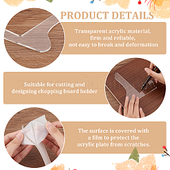 2 modèle de support de planche à charcuterie en acrylique transparent de 2 styles&nbsp;DIY-BC0012-66