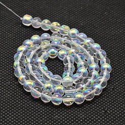 Nachzuahmen österreichische Kristall galvanisieren Glasperlenstränge Rund&nbsp;GLAA-F030-10mm-B01