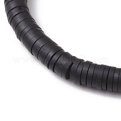 5 Stück Stretch-Armbänder aus Polymer-Ton und Messingperlen&nbsp;BJEW-JB11495