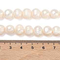 Hebras de perlas de agua dulce cultivadas naturales&nbsp;PEAR-L034-12B