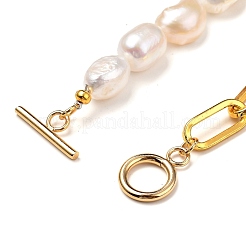 Conjuntos de pulseras y collares de perlas keshi de perlas barrocas naturales&nbsp;SJEW-JS01105