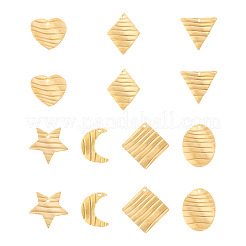 28 pendentif en acier inoxydable 304 de 7 styles&nbsp;STAS-TA0004-75