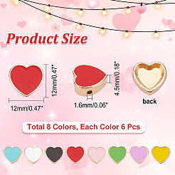 Perline smaltate in lega da 48 pz 8 colori&nbsp;ENAM-NB0001-91