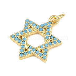 Pendenti in ottone con micro pavé di zirconi celesti&nbsp;CU-CBA4A93-03A-G