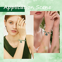 Kits para hacer pulseras con dijes de aleación esmaltados y cuentas acrílicas con temática del Día de San Patricio&nbsp;DIY-SC0028-71