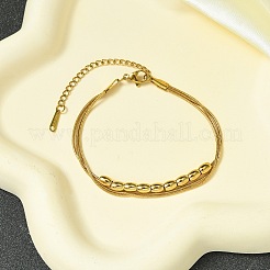 Bracelets multibrins en acier inoxydable 304&nbsp;BJEW-G733-02M